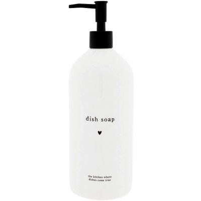 Bastion Collections Dish soap dispenser white in black 1000 ml – Hledejceny.cz