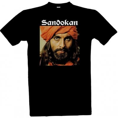 Tričko s potiskem Sandokan fotka pánské Černá – Zboží Mobilmania