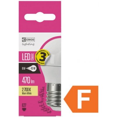 Emos Lighting LED žárovka Classic Mini Globe 6W 40W 470lm E27 teplá bílá 1 ks – Zboží Mobilmania