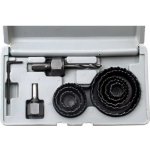 Vrtáky vykružovací korunkové, sada 11ks, max. hloubka vrtu 25mm, EXTOL – HobbyKompas.cz