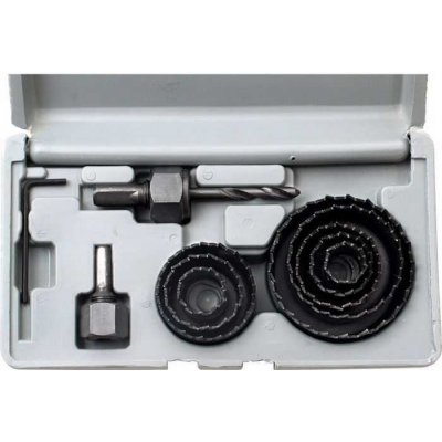 Vrtáky vykružovací korunkové, sada 11ks, max. hloubka vrtu 25mm, EXTOL – HobbyKompas.cz