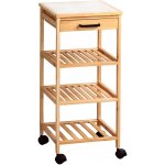 Kesper bambusový kuchyňský vozík 34 x 34 x 73 cm béžová – Zbozi.Blesk.cz