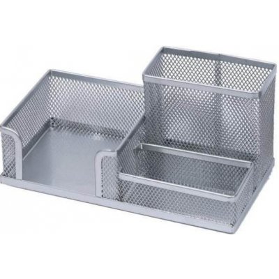 Kovový organizér CONCORDE s kostkou, stříbrný – Zboží Dáma