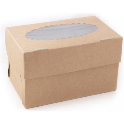 Krabička Cake+vložka na 2 muffin s průhledem 100x160 v.100 mm v balení 25 ks – Zboží Mobilmania