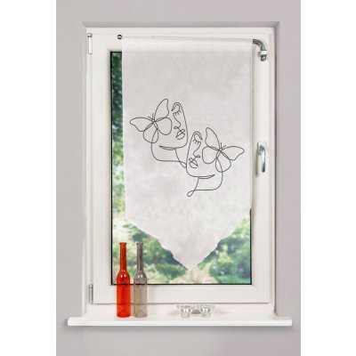 Home Wohnideen vitrážková záclona 54563 SYLIA 0305 seda 80x40 cm (v x s) – Hledejceny.cz