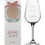 Bella Rose Sklenice na víno Neptej se! + vánoční krabička čirá barva sklo 350 ml – Zboží Mobilmania