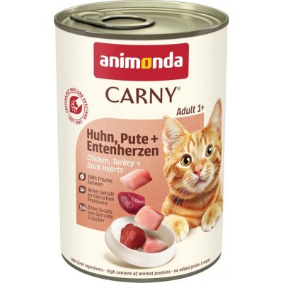 Carny Adult kuře krůtí a kachní srdíčka 400 g – Hledejceny.cz