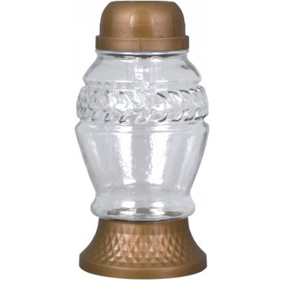 Lampa hřbitovní VĚTVIČKA skleněná solární d10x20cm – Zboží Dáma