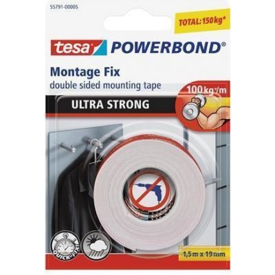 Tesa Powerbond 55791 Lepicí páska oboustranná extra silná 19 mm x 1,5 m – Zboží Mobilmania
