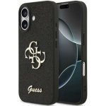 Guess PU Fixed Glitter 4G Metal Logo Zadní Kryt pro iPhone 17 Black – Zboží Mobilmania