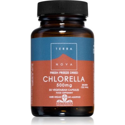 Terranova Chlorella 500mg BIO kapsle pro detoxikaci organismu a podporu imunity 50 kapslí