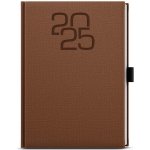 David Fabric A5 Denní 2025 hnědá – Zboží Mobilmania