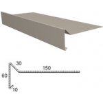 Závětrná lišta z poplastovaného plechu Viplanyl r.š. 250 mm – HobbyKompas.cz