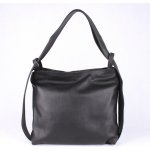 Dámská kabelka a batoh v 1 velká kožená kabelka na rameno a batoh 12 černá – Sleviste.cz