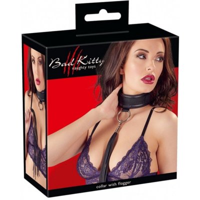 Bad Kitty Collar and Flogger dámský obojek s bičem – Zboží Mobilmania