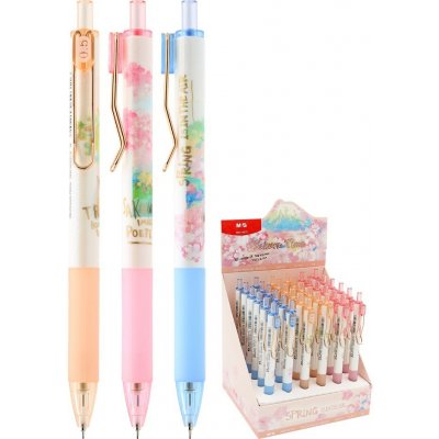 Mikrotužka / Pentelka M&G Sakura time, 0,5 mm, 2B (3 designy) – Zboží Živě