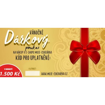 Vánoční dárkový poukaz 1 500 Kč možnosti: na e-mail – Hledejceny.cz