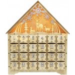 LAMER Dřevěný adventní kalendář s LED osvětlením – Zboží Mobilmania