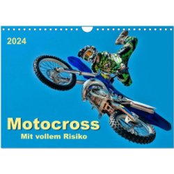 Motocross mit vollem Risiko Wand DIN A4 quer CALVENDO Monats 2024