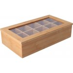 Kesper Bambusový čajový box s víkem 10 přihrádek – Zboží Dáma
