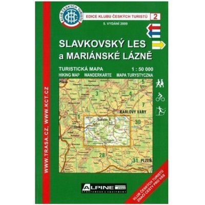 Mapa KČT č.2 Slavkovský les a Mariánskolázeňsko 1 : 50 000