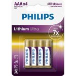 Philips Ultra Lithium AAA 4ks FR03LB4A/10 – Zboží Mobilmania