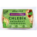 ALLNATURE Bezlepkový chlebík snídaňový superfoods 350 g – Zboží Dáma