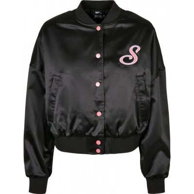 Ladies Starter Satin College Jacket black