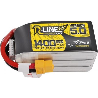 Tattu Baterie R-Line 5.0 150C 6S1P XT60 22.2V 1400 mAh