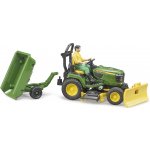 Bruder 62104 BWORLD Zahradní traktor John Deere X949 s figurkou a příslušenstvím – Zboží Dáma