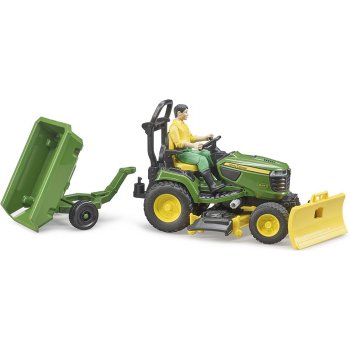 Bruder 62104 BWORLD Zahradní traktor John Deere X949 s figurkou a příslušenstvím