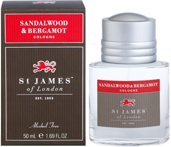 St James of London Sandalwood & Bergamot, kolínská voda pánská 50 ml