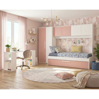 TRS SPAIN Aldo Dětský pokoj pro dvě děti v sestavě Artic pink – Zboží Dáma