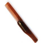 Beard Comb 001BC Brown - skládací hřeben pro úpravu vousů a kníru - hnědý – Zboží Mobilmania