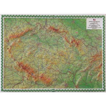 Kartografie HP ČR plastická mapa 27x20 cm