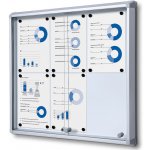 Jansen Display Interiérová vitrína 6xA4, posuvné dveře, metalová záda, 720 x 675 mm – Zboží Živě