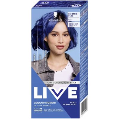 Schwarzkopf Live Ultra Brights or Pastel barva na vlasy 095 Electric Blue – Hledejceny.cz