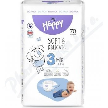 Happy Soft&Delicate 3 5-9 kg 70 ks