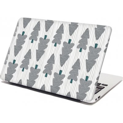 Sablio Samolepka na notebook Šedé stromky - 29x20 cm – Zboží Živě