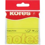 Kores Samolepicí bločky 75x75 / 100 lístků v bločku, FSC - žluté (47092) – Hledejceny.cz