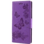 Pouzdro Butterfly peněženkové Sony Xperia XA 1 Ultra - fialové – Zboží Živě