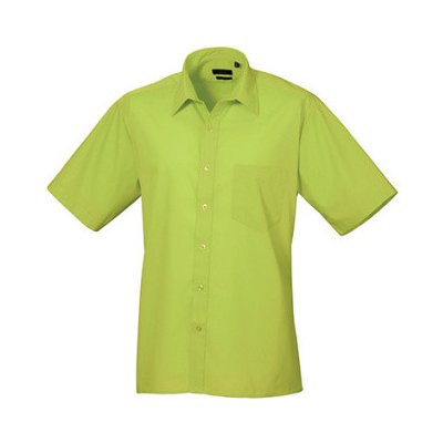 Premier Workwear pánská košile s krátkým rukávem PR202 lime