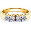 Prsteny Savicki prsten k 40. výročí: dvoubarevné zlato diamanty SAVSP8030