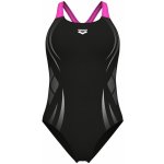 Arena Poseidonia Swim Pro Back black Shocking pink – Zboží Dáma