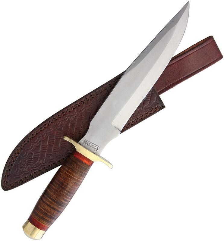 Marbles Stacked Leather Bowie