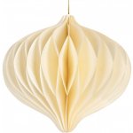 Béžová vánoční ozdoba z papíru Harmonic II 10 cm – Zboží Mobilmania