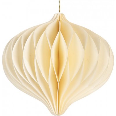 Béžová vánoční ozdoba z papíru Harmonic II 10 cm – Zboží Mobilmania