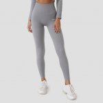 GymBeam Dámské legíny Ribbed FLO Grey – Zboží Mobilmania