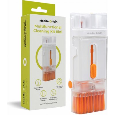 Mobile Origin Multifunctional Cleaning Kit 8in1 (MO-CLNK-MFC3) bílá/oranžová – Zboží Mobilmania