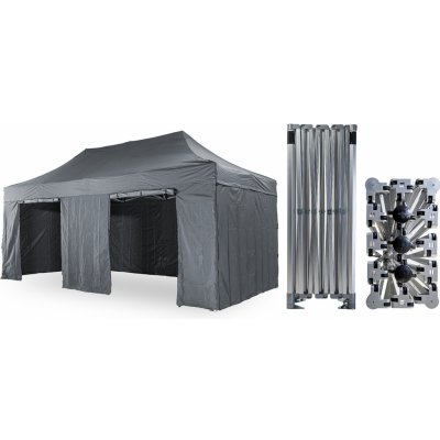 TENTino BIG HEXAGON 3x6 m 17A - ANTRACIT 4 nohy – Hledejceny.cz